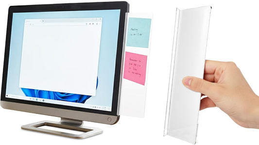 Computer Monitor Memo Board Sticky Note Holder Semi-Transparent