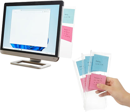 Computer Monitor Memo Board Sticky Note Holder Semi-Transparent