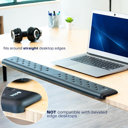 Black Ergonomic Long 30 in Wrist Pad, DESK-WR30
