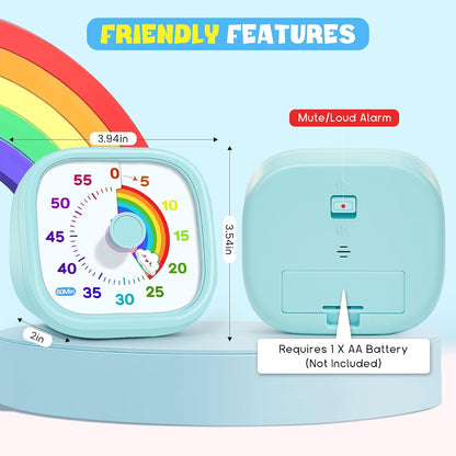 Visual Timer for Kids, 60-Minute Countdown Silent Operation Timer