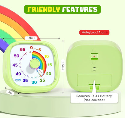 Visual Timer for Kids, 60-Minute Countdown Silent Operation Timer