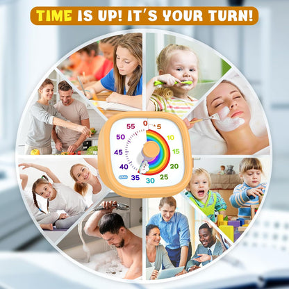 Visual Timer for Kids, 60-Minute Countdown Silent Operation Timer