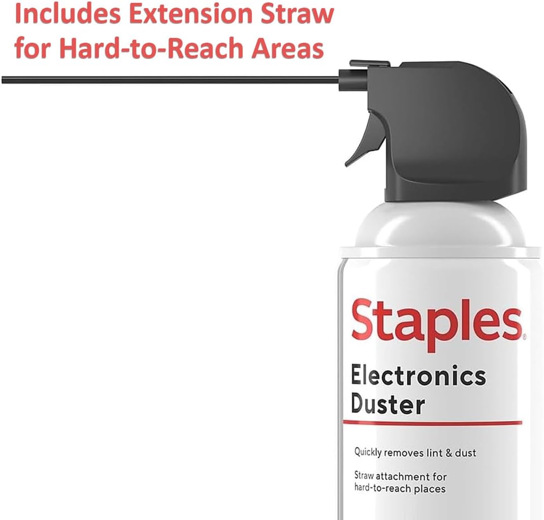 Compressed Air Duster, 10 oz Can, Electronics & Keyboards, Office