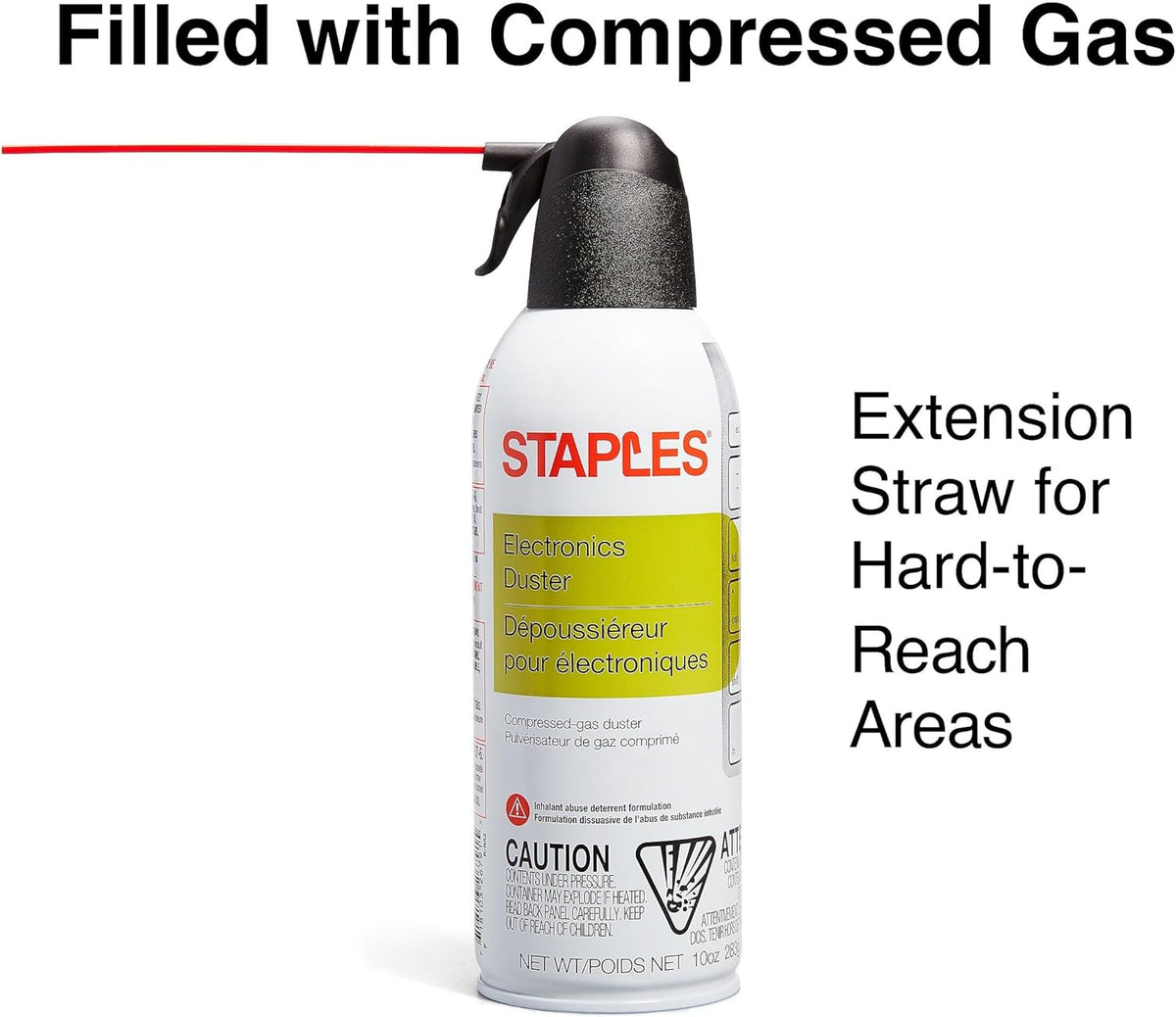 Compressed Air Duster, 10 oz Can, Electronics & Keyboards, Office