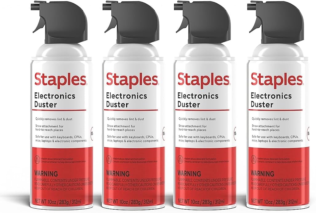 Compressed Air Duster, 10 oz Can, Electronics & Keyboards, Office