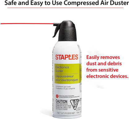 Compressed Air Duster, 10 oz Can, Electronics & Keyboards, Office