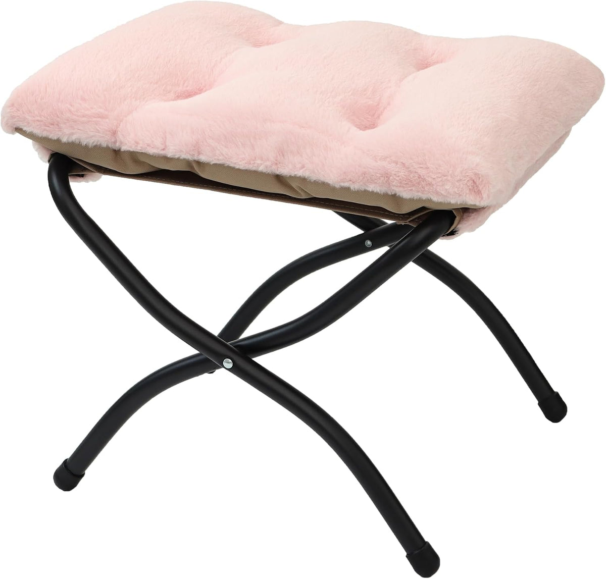 15"(H) Folding Ottoman, Foldable Footrest Stool, Portable Small Foot Stool for Couch, Collapsible Foot Rest Ottoman for Sofa, Accent Padded Ottomans for Living Room, Bedroom, Dark Grey