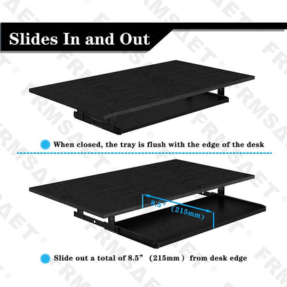 Office Product 20/24/30 inch Keyboard Drawer Tray (30 inch, Black)