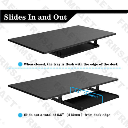 Office Product 20/24/30 inch Keyboard Drawer Tray (30 inch, Black)