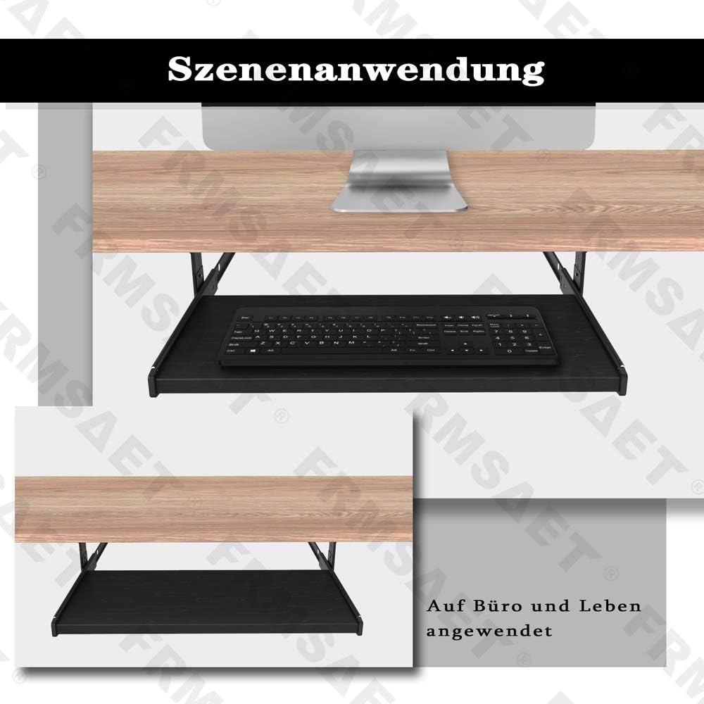 Office Product 20/24/30 inch Keyboard Drawer Tray (30 inch, Black)