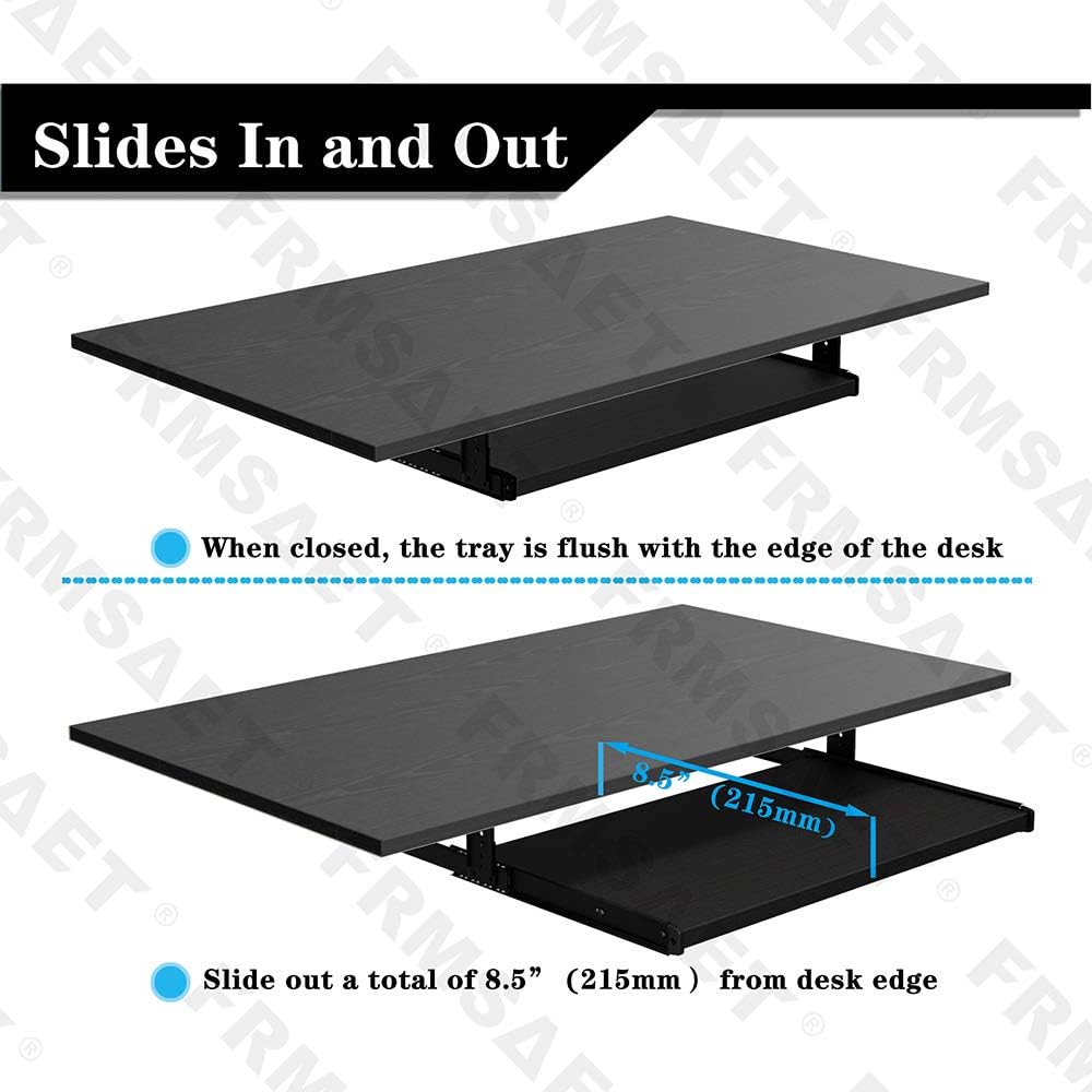 Office Product 20/24/30 inch Keyboard Drawer Tray (30 inch, Black)