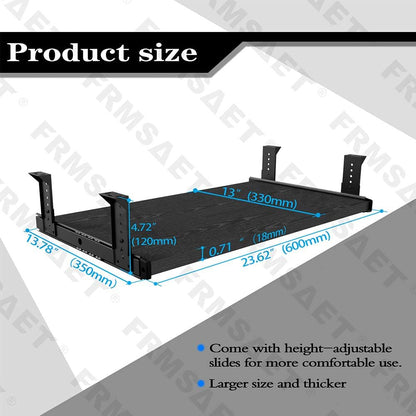 Office Product 20/24/30 inch Keyboard Drawer Tray (30 inch, Black)