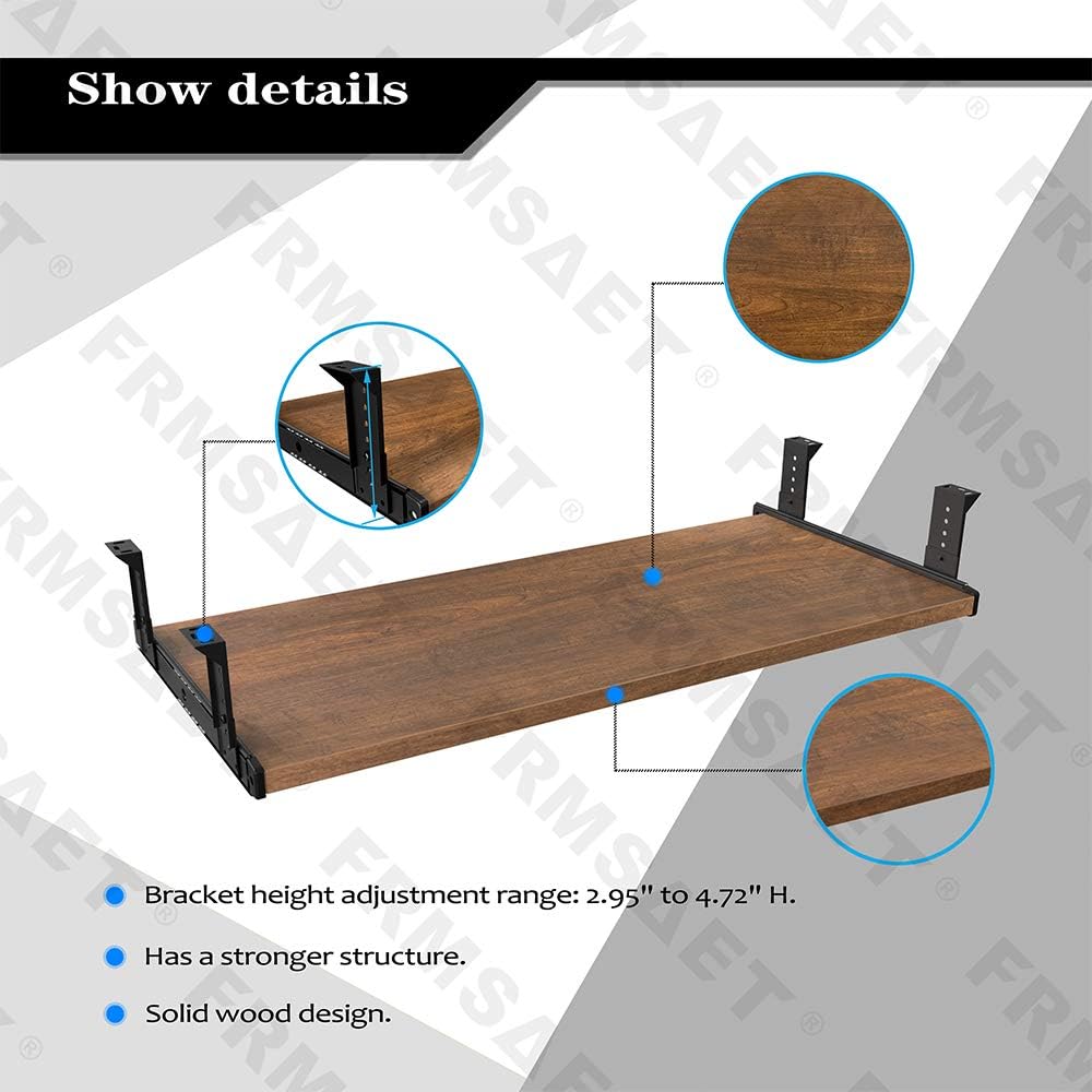 Office Product 20/24/30 inch Keyboard Drawer Tray (30 inch, Black)