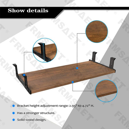 Office Product 20/24/30 inch Keyboard Drawer Tray (30 inch, Black)