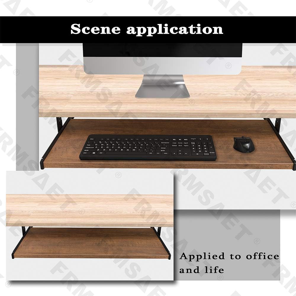 Office Product 20/24/30 inch Keyboard Drawer Tray (30 inch, Black)