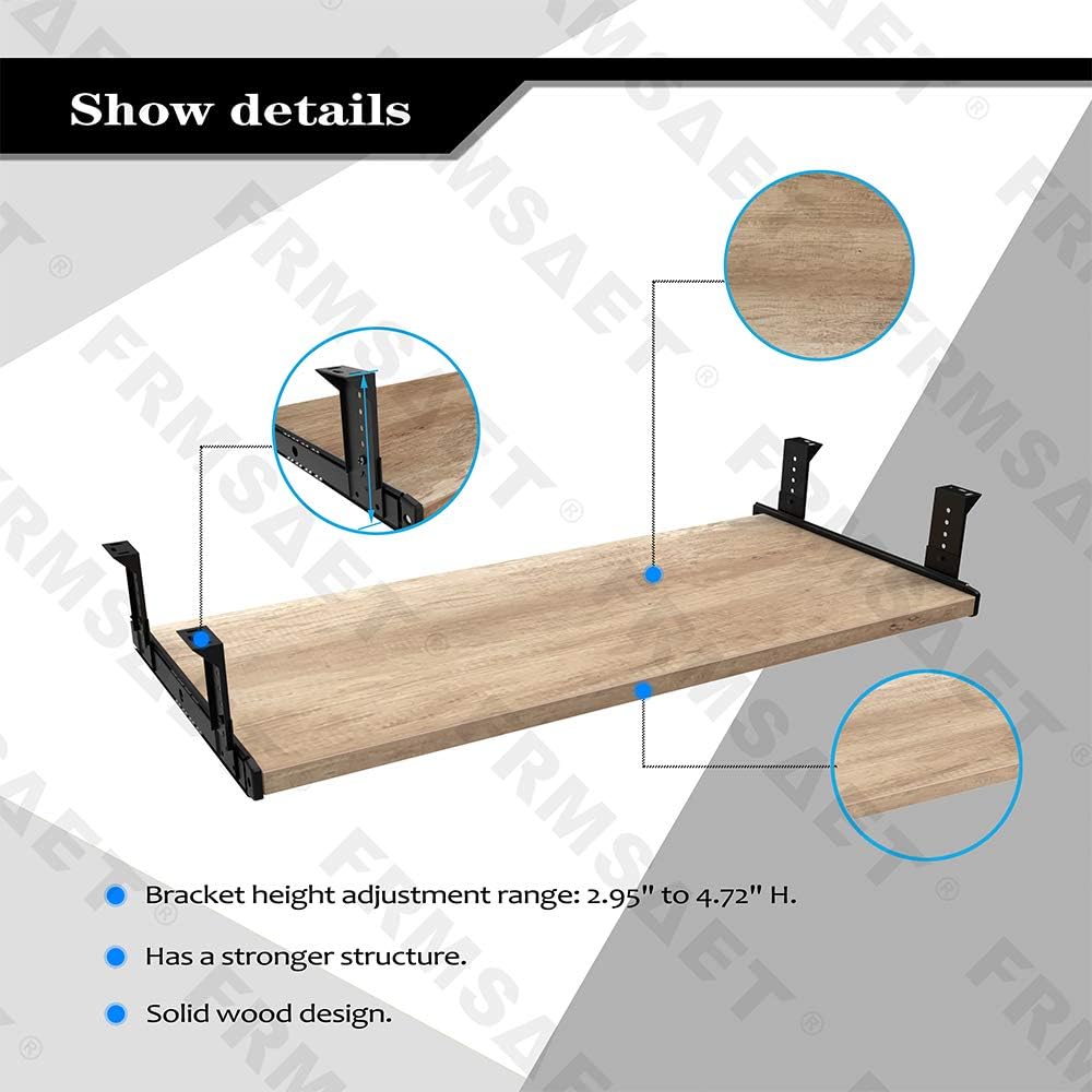 Office Product 20/24/30 inch Keyboard Drawer Tray (30 inch, Black)