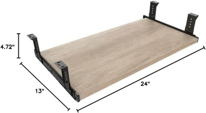 Office Product 20/24/30 inch Keyboard Drawer Tray (30 inch, Black)