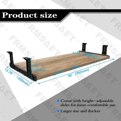 Office Product 20/24/30 inch Keyboard Drawer Tray (30 inch, Black)