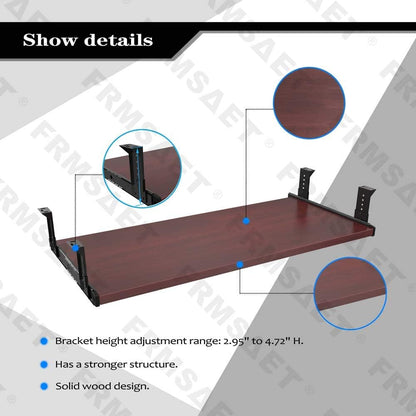 Office Product 20/24/30 inch Keyboard Drawer Tray (30 inch, Black)
