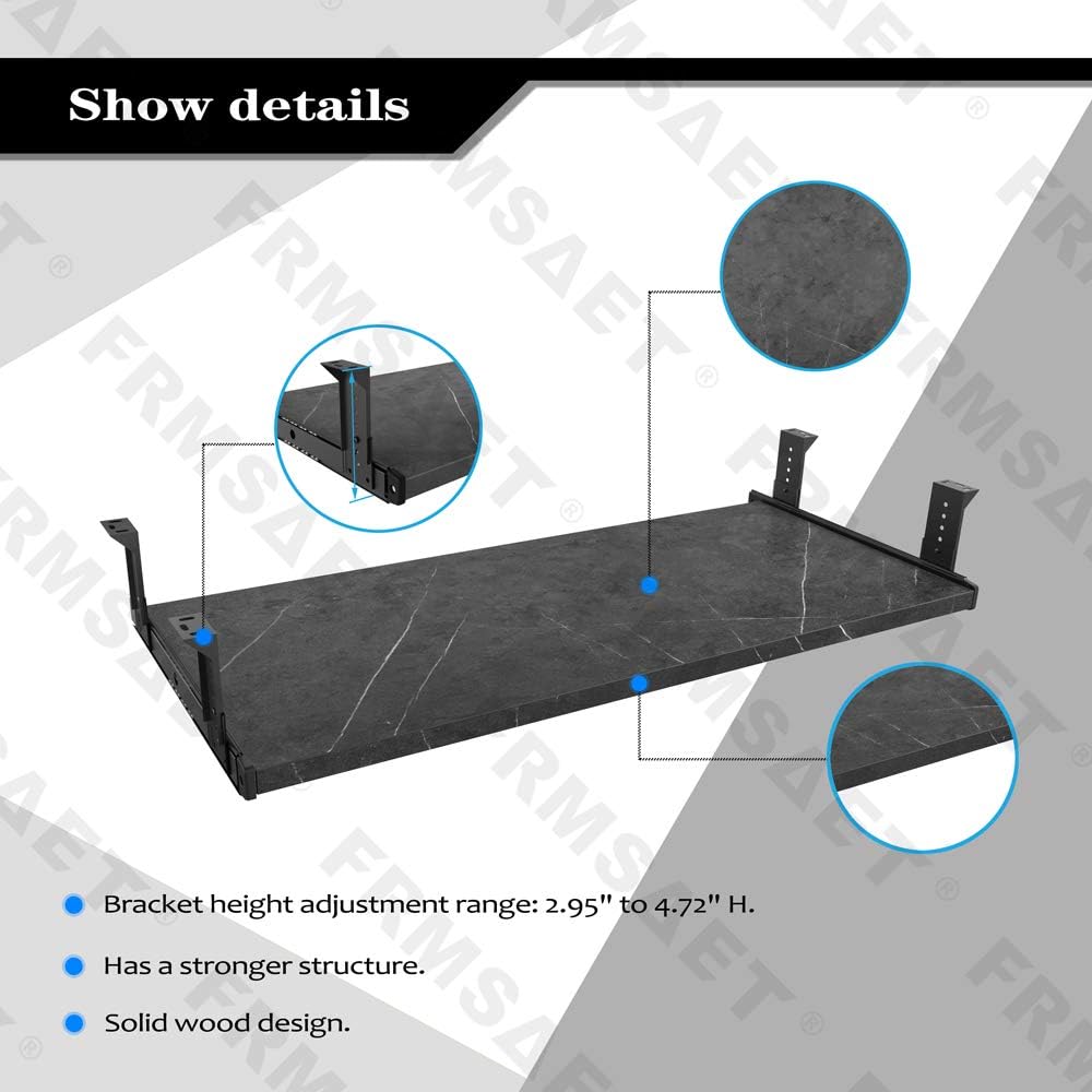 Office Product 20/24/30 inch Keyboard Drawer Tray (30 inch, Black)