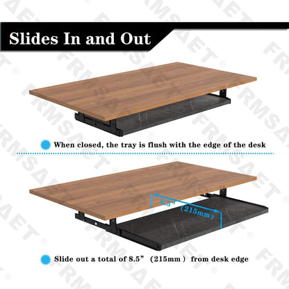 Office Product 20/24/30 inch Keyboard Drawer Tray (30 inch, Black)