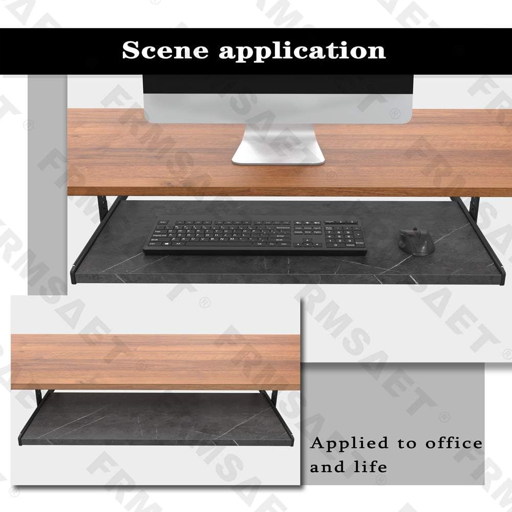 Office Product 20/24/30 inch Keyboard Drawer Tray (30 inch, Black)