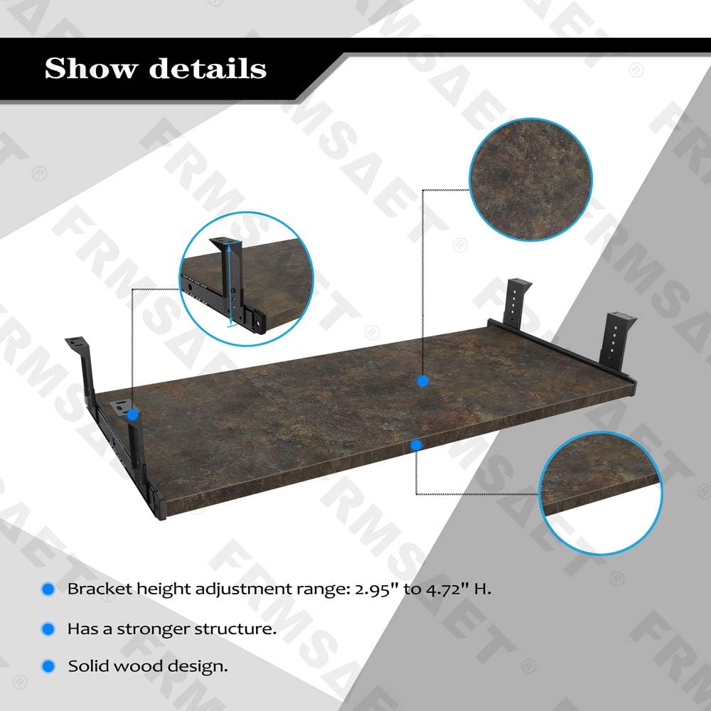 Office Product 20/24/30 inch Keyboard Drawer Tray (30 inch, Black)