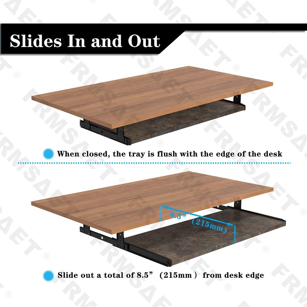 Office Product 20/24/30 inch Keyboard Drawer Tray (30 inch, Black)