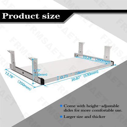 Office Product 20/24/30 inch Keyboard Drawer Tray (30 inch, Black)