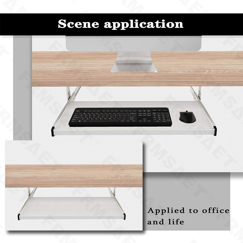Office Product 20/24/30 inch Keyboard Drawer Tray (30 inch, Black)