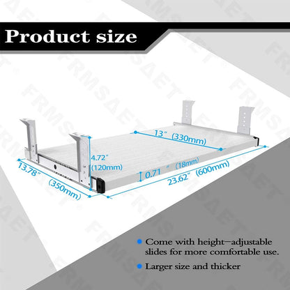 Office Product 20/24/30 inch Keyboard Drawer Tray (30 inch, Black)