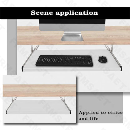 Office Product 20/24/30 inch Keyboard Drawer Tray (30 inch, Black)