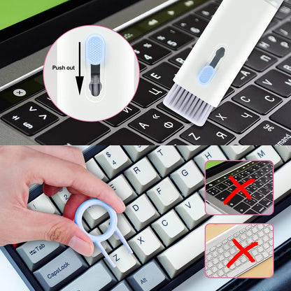 7-in-1 Electronic Cleaner Kit,Keyboard Cleaner,Laptop Cleaner Kit for Monitor, Cell Phone, Headset, Lego, Laptop Camera Lens (Pink)