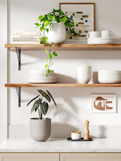6 Inch Ceramic Plant Pot, Small Indoor Planter, Neutral Gray
