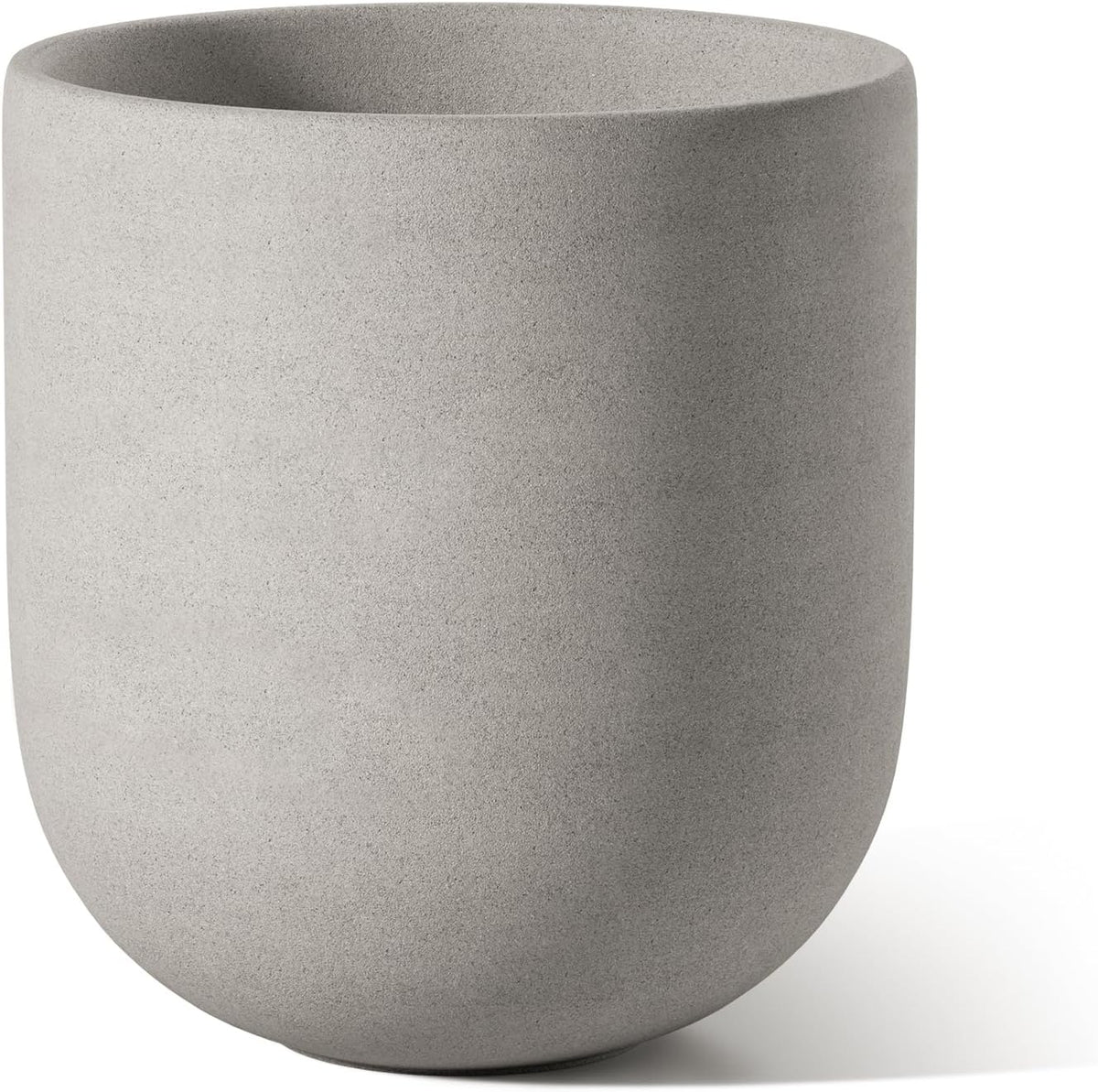 6 Inch Ceramic Plant Pot, Small Indoor Planter, Neutral Gray
