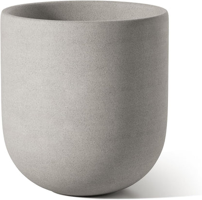 6 Inch Ceramic Plant Pot, Small Indoor Planter, Neutral Gray
