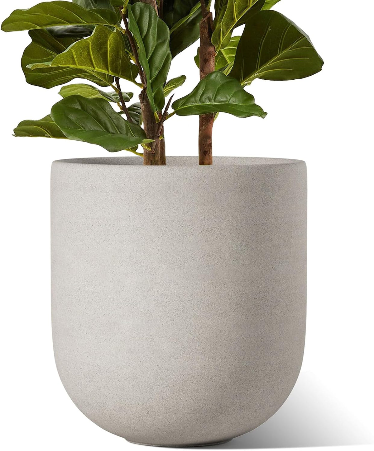 6 Inch Ceramic Plant Pot, Small Indoor Planter, Neutral Gray