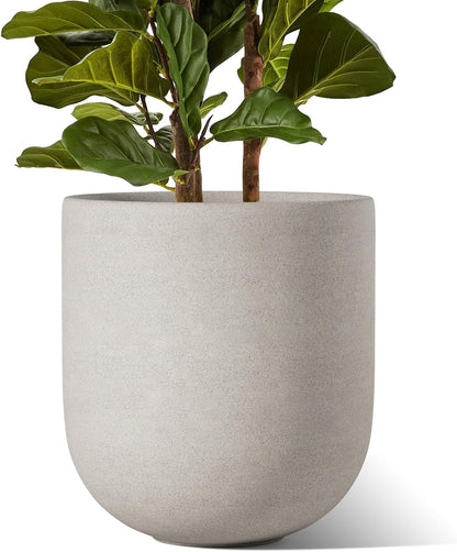 6 Inch Ceramic Plant Pot, Small Indoor Planter, Neutral Gray