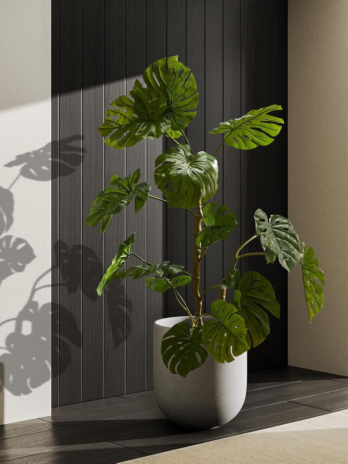 6 Inch Ceramic Plant Pot, Small Indoor Planter, Neutral Gray