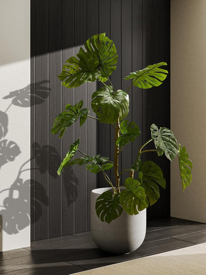 6 Inch Ceramic Plant Pot, Small Indoor Planter, Neutral Gray