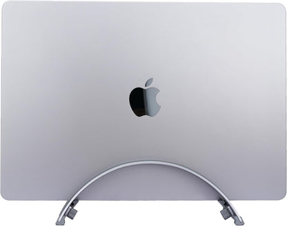 Adjustable Vertical Laptop Stand - 6061 Aluminum, CNC Precision, Anodized Finish, Fits All Laptops Including 17-inch, Ventilated Design, Anti-Slip Silicone Pads, ARC Shaped Stands