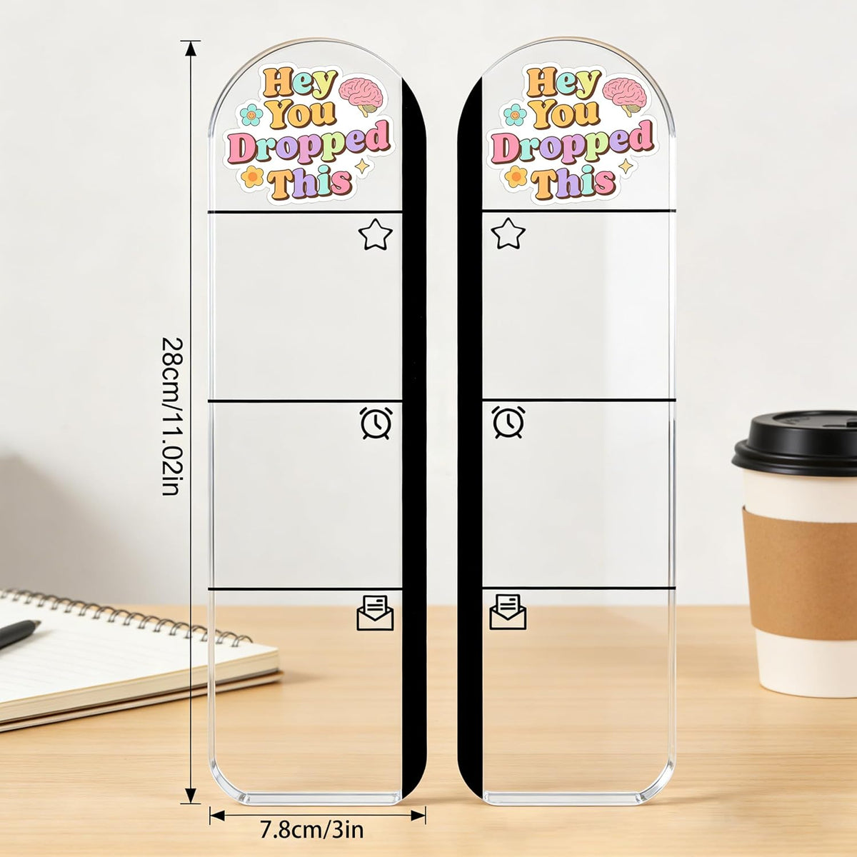 First of All I'm a Delight Funny Office Desk Accessories 2pcs Computer Monitor Memo Board Message Board Supplies for Home Desktop Decor
