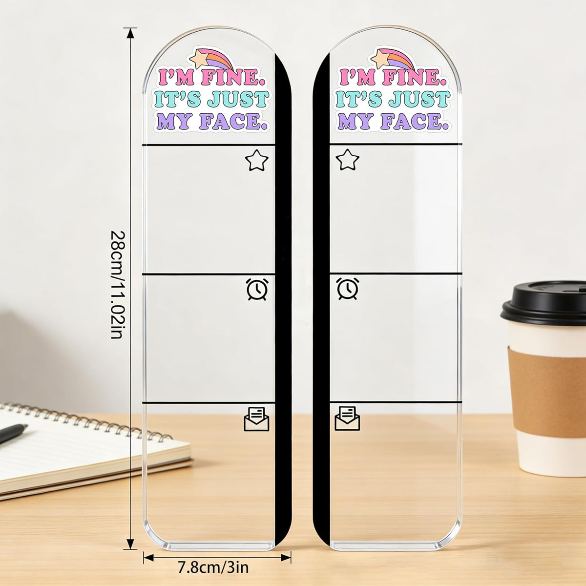 First of All I'm a Delight Funny Office Desk Accessories 2pcs Computer Monitor Memo Board Message Board Supplies for Home Desktop Decor