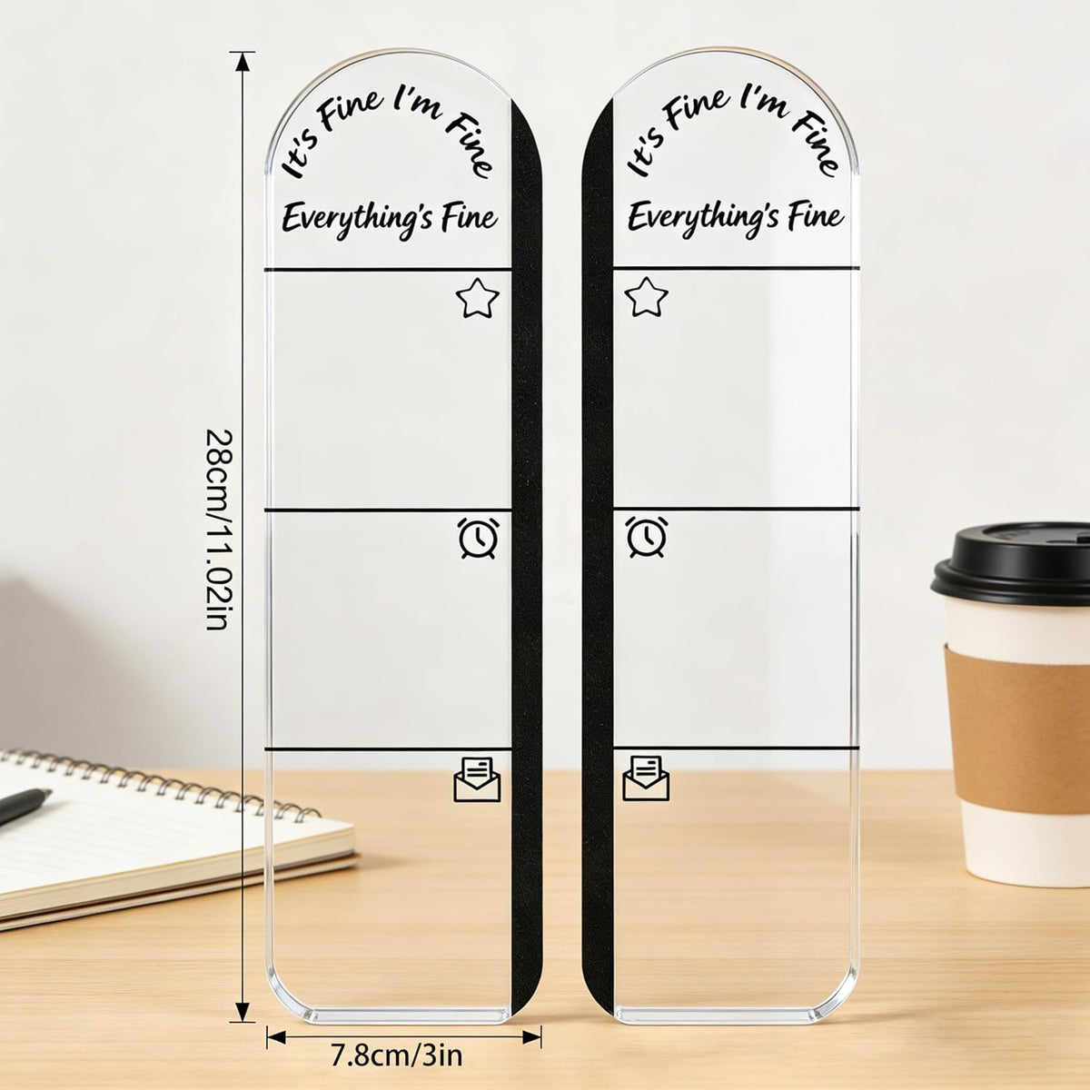 First of All I'm a Delight Funny Office Desk Accessories 2pcs Computer Monitor Memo Board Message Board Supplies for Home Desktop Decor