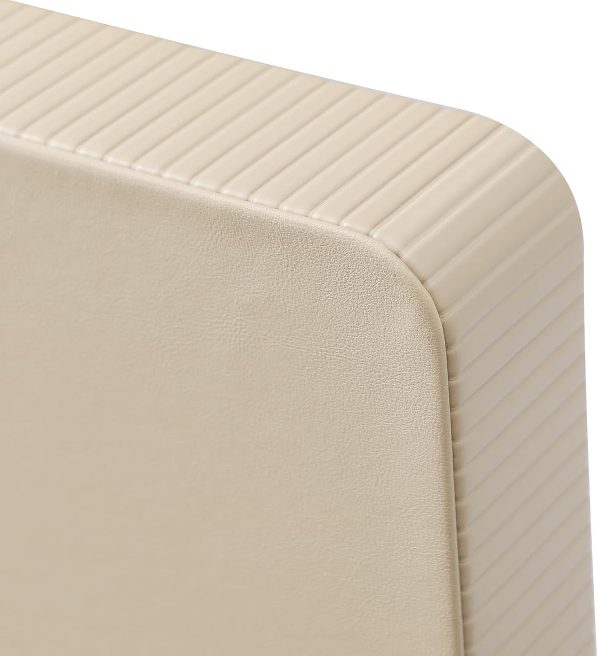 Desk Organizer Tray, PU Leather Nightstand Organizer, Ivory, Small