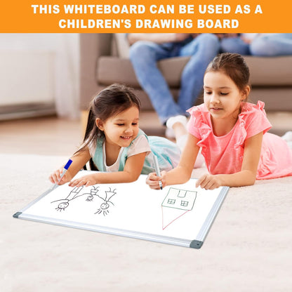 3' x 2' Magnetic Whiteboard Large Dry Erase White Board 36"x24" Aluminum Presentation Whiteboard with Long Pen Tray, 6 Markers, 2 Erasers &12 Magnets