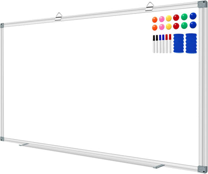3' x 2' Magnetic Whiteboard Large Dry Erase White Board 36"x24" Aluminum Presentation Whiteboard with Long Pen Tray, 6 Markers, 2 Erasers &12 Magnets