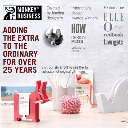 Monkey Business Rusty The Dog Tail Hook for Computer Screen, Desk Headphone Hanger Organizer Decorative Hooks, Adhesive Hook for Hanging Keys Cables Hats and Computer Accessories
