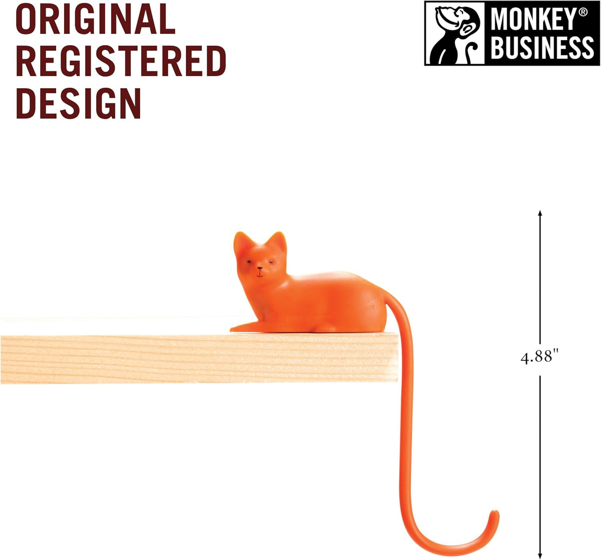 Monkey Business Rusty The Dog Tail Hook for Computer Screen, Desk Headphone Hanger Organizer Decorative Hooks, Adhesive Hook for Hanging Keys Cables Hats and Computer Accessories