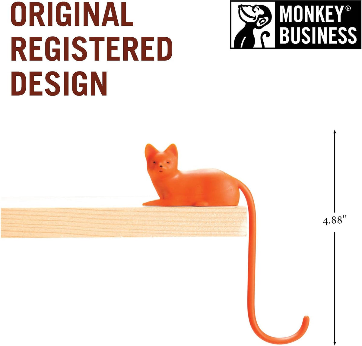 Monkey Business Rusty The Dog Tail Hook for Computer Screen, Desk Headphone Hanger Organizer Decorative Hooks, Adhesive Hook for Hanging Keys Cables Hats and Computer Accessories